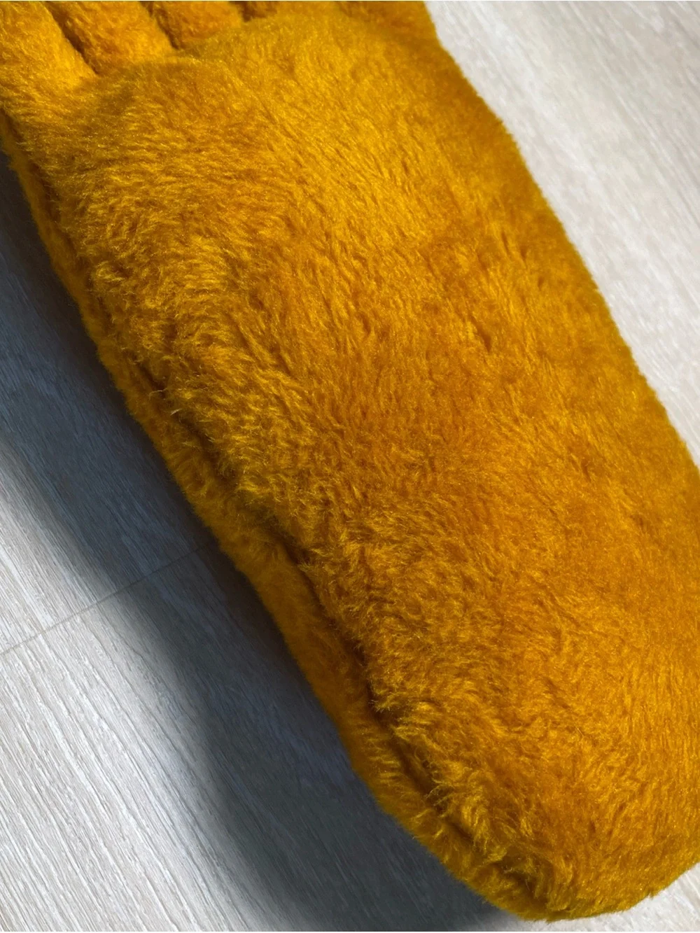 Vintage Giant Foot Shaped Plush Pillow 17” Faux Fur Novelty Retro Kitsch Decor